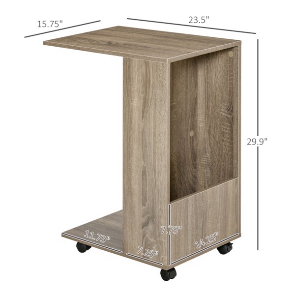 C-Shaped Sofa Side Table