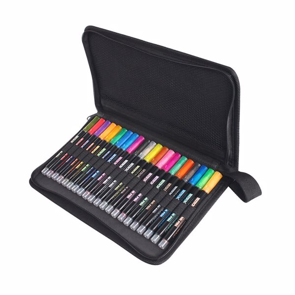 Drawing Marker Pens Double Line Outline Pens 21 Color Self Outline Metallic.