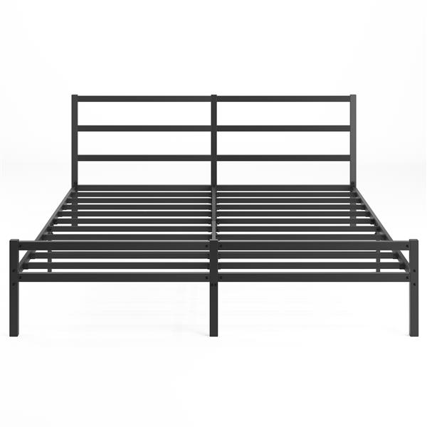 Metal Platform Bed frame with Headboard, Sturdy Metal Frame, No Box Spring Needed(King)