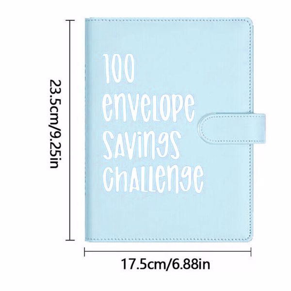 A6 Budget Binder Money Saving Wallet PU Notebook Planner Cash Organiser Envelope