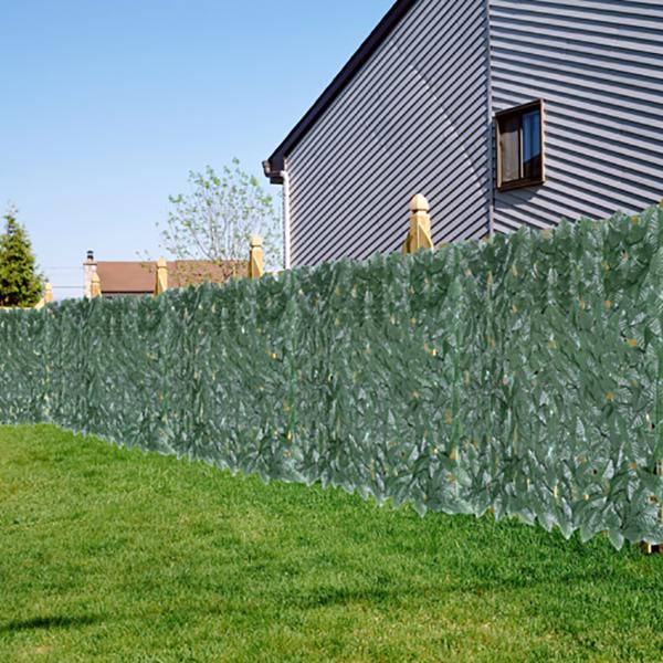 3m Artificial Hedge Fake Ivy Leaf Garden Fence Privacy Screening Roll Wall Panel