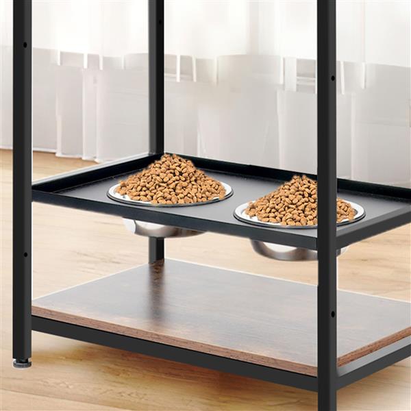 dog feeding station,3 Height Adjustable Raised Dog Bowls, Dog Feeder Station for Large Medium Dogs Cats, Dog Storage with shelves.