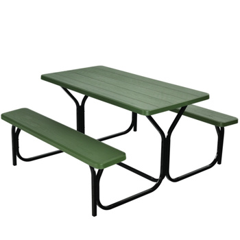 Picnic Table Bench Set Green 