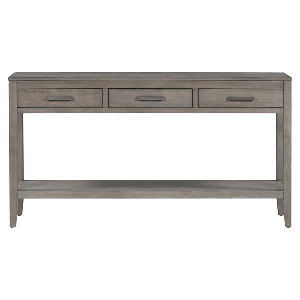 Contemporary 3-Drawer Console Table with 1 Shelf, Entrance Table for Entryway, Hallway, Living Room, Foyer, Corridor