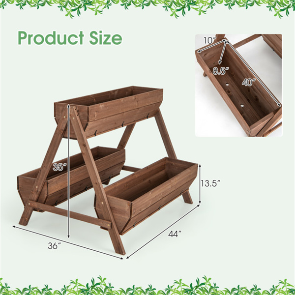 44" Wooden elevated garden bed