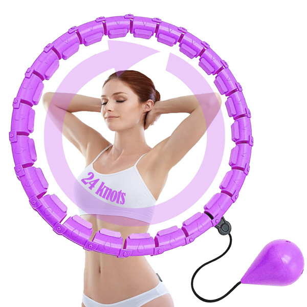 24 Smart Weighted Hula Hoop With Ball 48 Knots Smart Hula Hoop Fitness Hula Hoop