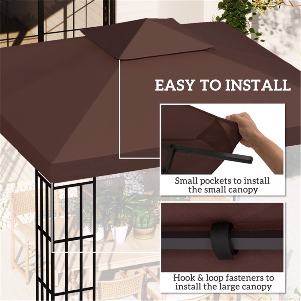 Gazebo Replacement Canopy -AS ( Amazon Shipping)（Prohibited by WalMart）