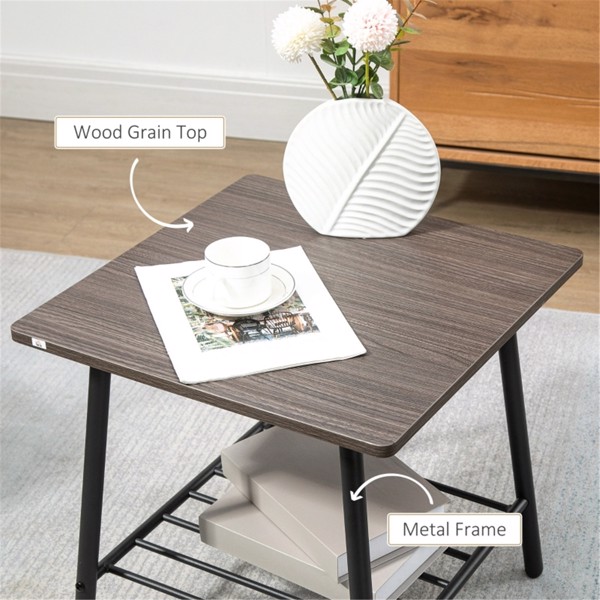 Top Coffee Table/ Side Table/2-Tier End Table   ( Amazon Shipping)（Prohibited by WalMart）