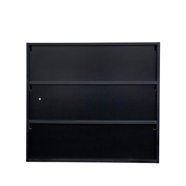 Black Glass Door Shoe Box Shoe Storage Cabinet  With RGB Led Light