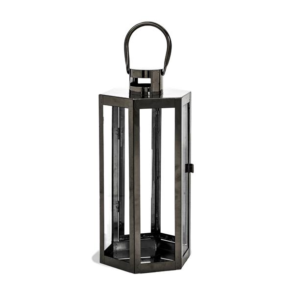 16"H STAINLESS STEEL LANTERN