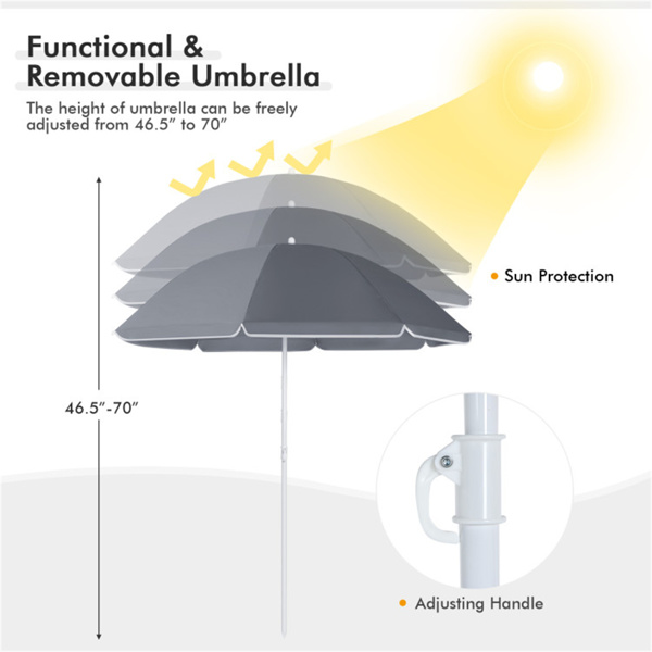 Outdoor camping chair with umbrella