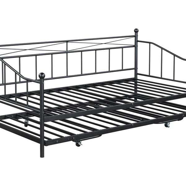 Metal Daybed with Pop-up Trundle