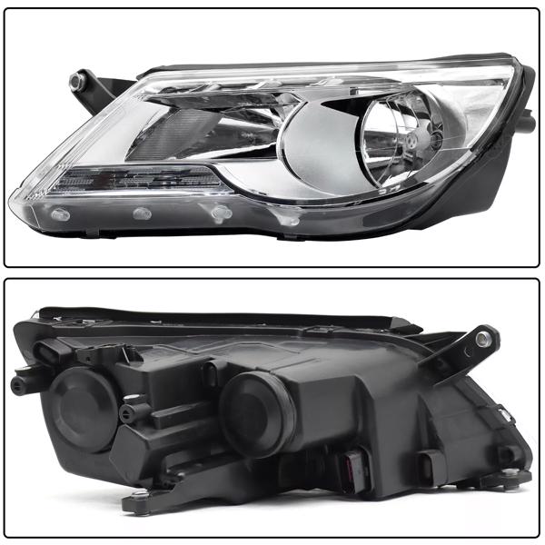 For 2009-2011 Volkswagen Tiguan SUV Headlight Headlamp Halogen Left Side