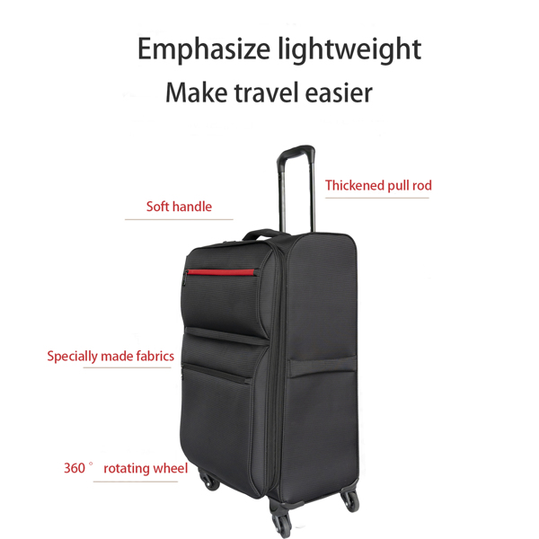 Softside Luggage Expandable 3 Piece Set Suitcase Upright Spinner Softshell Lightweight Luggage Travel Set  20inch 24inch 28inch