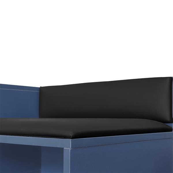 Modern Shoe Storage Bench with Hidden Storage and Upholstered Cushions for Bedside, Living Room and Entryway (Navy)