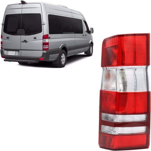 Tail Light Assembly Fit For 2007-2017 BENZ Sprinter, Halogen Rear Brake Tail Lamp Bulbs Included Right/Passenger Side