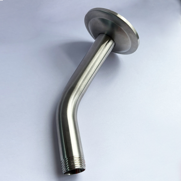 Shower Arm with Flange, 1/2 NPT Tapered Threads, Rain Shower Head Arm, Wall Mount Shower Extension Arm 