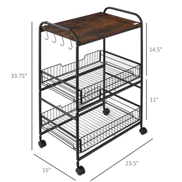 Rolling Cart/Kitchen Cart   ( Amazon Shipping)（Prohibited by WalMart）