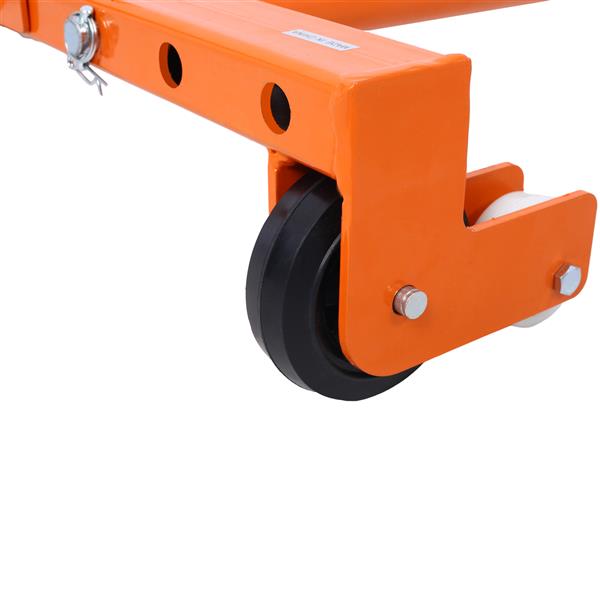 Heavy-Duty Adjustable Tire Wheel Dolly for Workshop, Garage, Orange