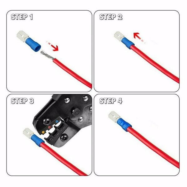 1300 ASSORTED INSULATED ELECTRICAL WIRE TERMINALS CRIMP CONNECTORS SPADE SET UK