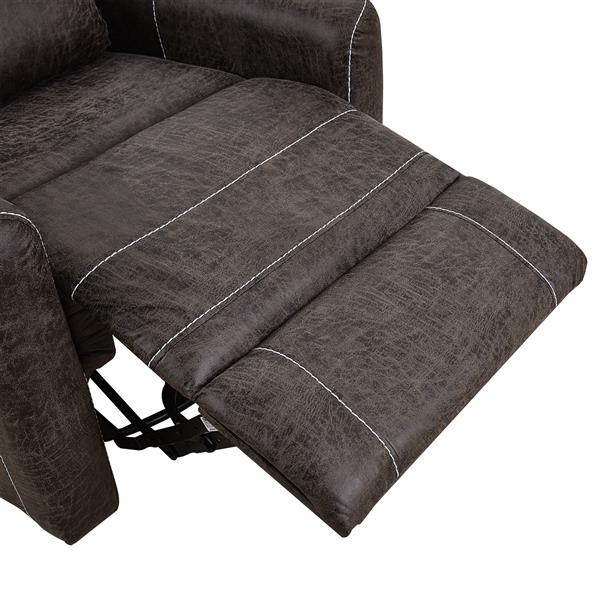 Swivel Glider Rocker Recliner Chair for Nursery,Manual Swivel Rocking Recliner,Mordern Home Theater Seating Soft  Reclining Chairs for Living Room,Brown