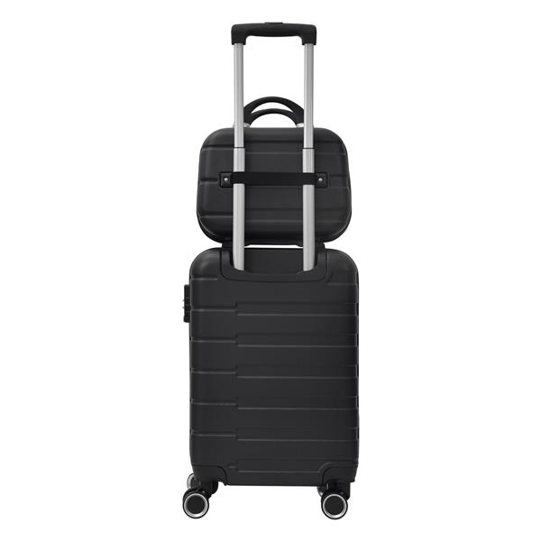 4 Piece Hard Shell Luggage Set,Carry on Suitcase with Spinner Wheels,Family Luggage Set,Black(12/20/24/28in)