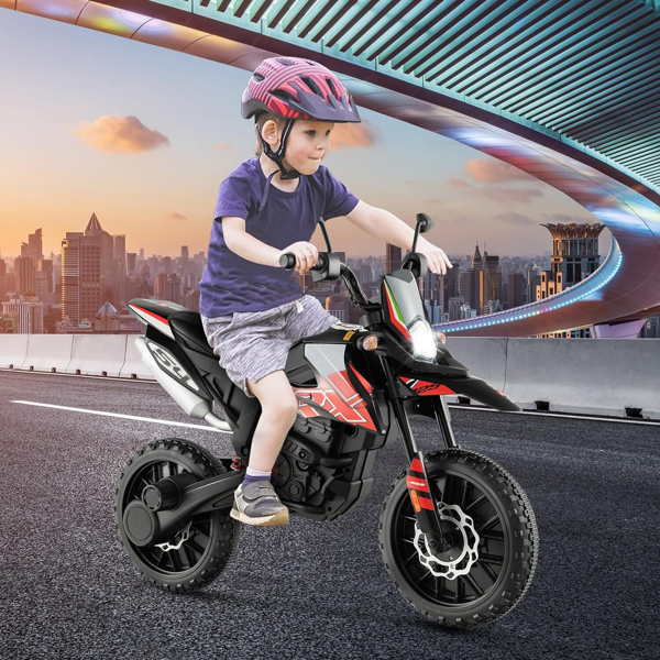 HNH 12V Electric Kid Dirt Bike for Boys, Battery Powered Motorcycle for Kids, Off Road Motorbike Toy 4Mph-Red(Not shipped on weekends) (Banned from temu, Walmart)