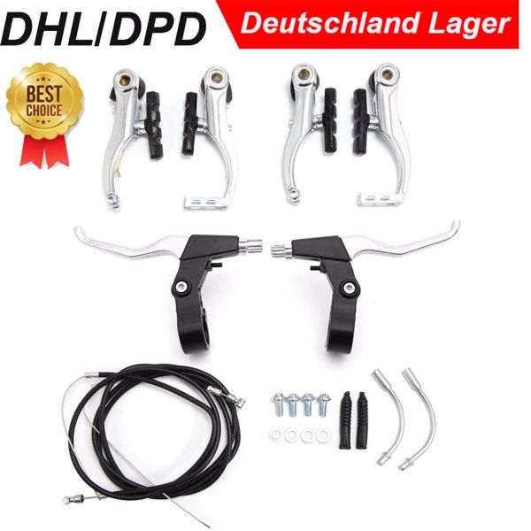 Fahrrad MTB BMX Bremsenset Bremsen Komplett Set V-Brake Mit Bremsbelaegen DHL