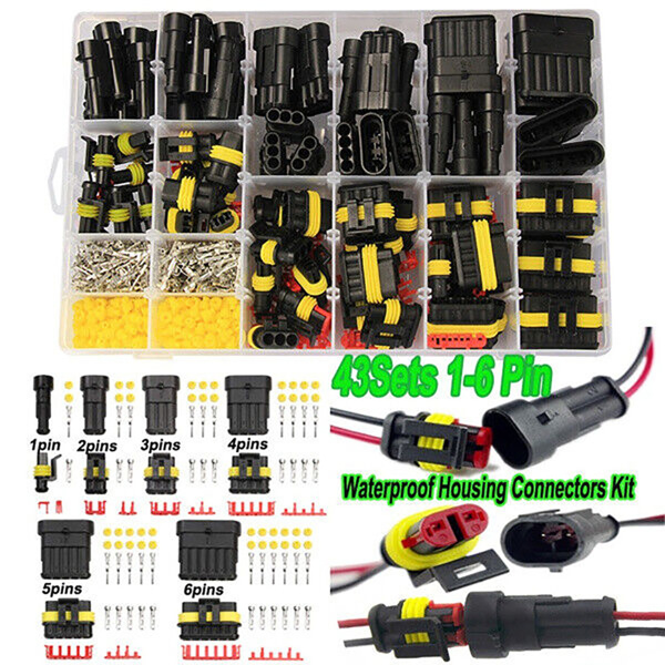 708 KFZ Stecker Steckverbindung Steckverbinder Auto Wasserdicht Kabel 1-6 Polig