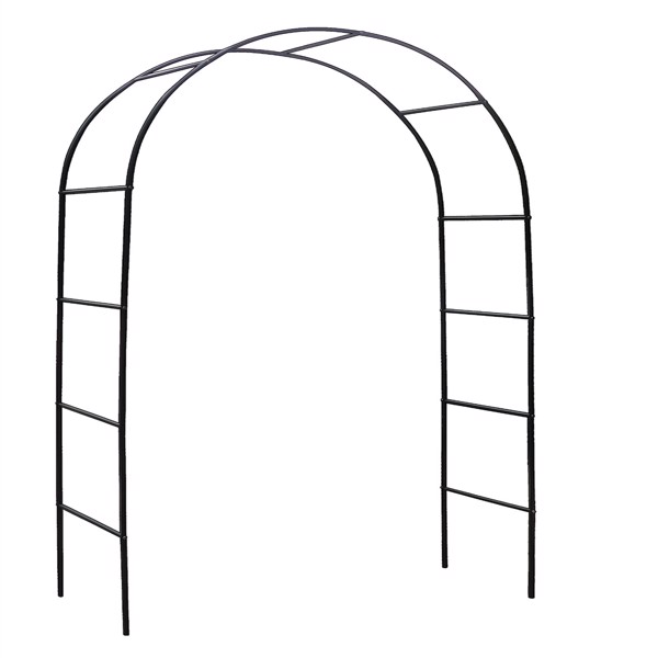 7'8" H x 4'5" W Metal Garden Arch Trellis,Adjustable Arbor Trellis for Garden Climbing Plants Support，Black