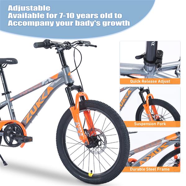 Mountain Bike,20 Inch MTB for Boys and Girls Age 7-10 Years,Multiple Colors