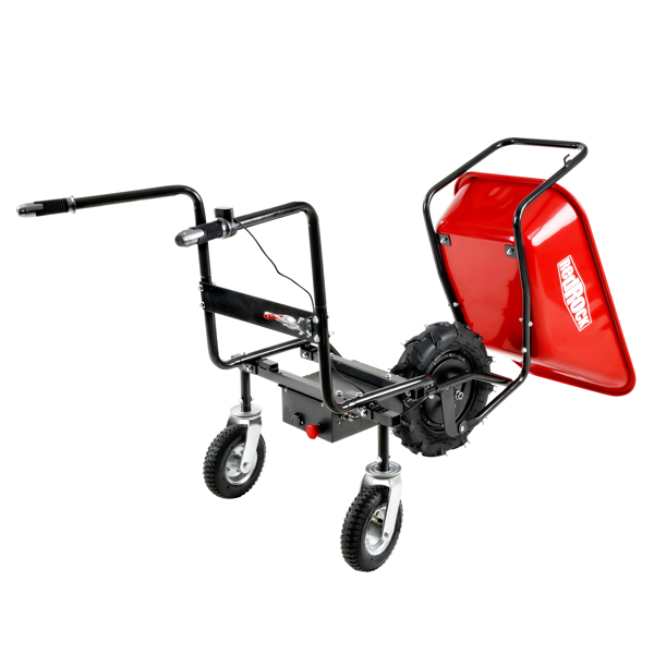 wheelbarrow electric Professional specs - this wheelbarrow uses an electric 24v 500w Brushless motor system, powered by (2)12v 12ah motorized wheelbarrow electric garden cart 78L garden cart 