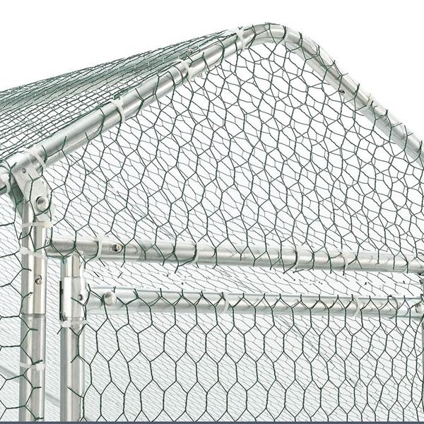 Large Metal Chicken Coop, Walk-in Chicken Run,Galvanized Wire Poultry Chicken Hen Pen Cage, Rabbits Duck Cages with Waterproof and Anti-Ultraviolet Cover for Outside(10' L x 6.6' W x 6.56' H)