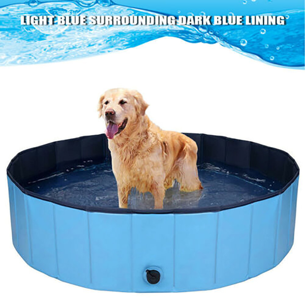 Ø120x30 CM Faltbarer Hundepool Doggy Pool PVC Kinderpool Swimmingpool Hundebad