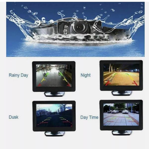 CMOS Car Rear View Backup Parking Reverse Camera Back HD Vision Waterproof 7 LED