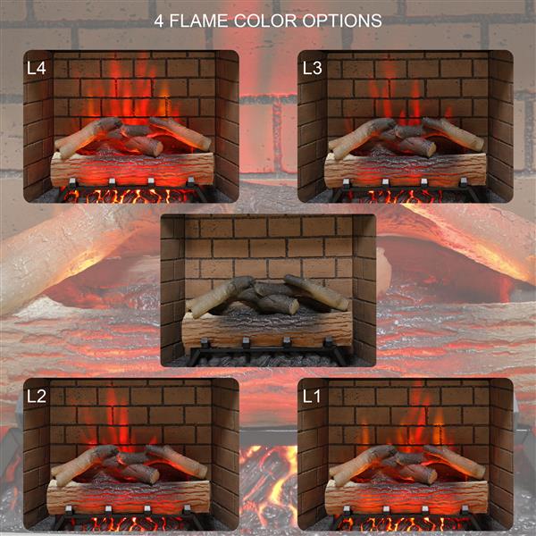 28inch Infrared Electric Fireplace Insert, Touch Panel Home Decor Heater, Smokeless Firebox With Trim Kit