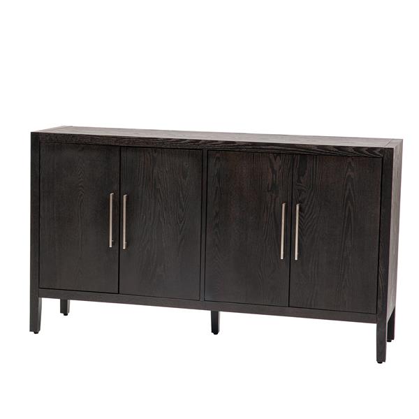 Storage Cabinet Sideboard Wooden Cabinet with 4 Metal handles ,4 Shelves and 4 Doors for Hallway, Entryway, Living room