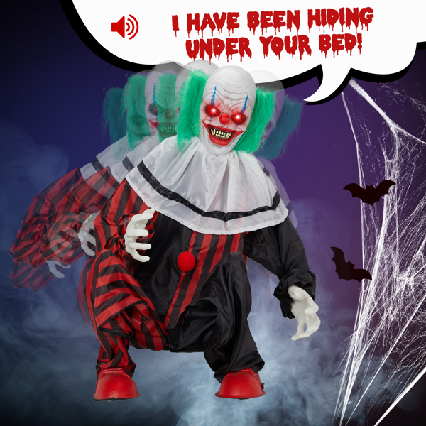 2.6ft Clown  Halloween Standing Decoration