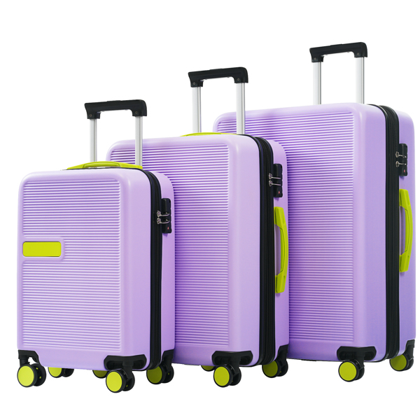 Hardshell Luggage Sets 3 pcs Contrast Color Suitcase with Spinner Wheels and TSA Lock 20" 24" 28" Available