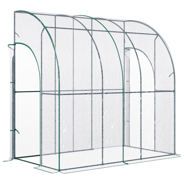 Walk-In Lean to Wall Tunnel Greenhouse 