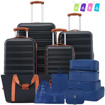 Hardshell Luggage Sets 4 pcs + Bag Spinner Suitcase with TSA Lock Lightweight-16\\"+20\\"+24\\"+28\\" Luggages