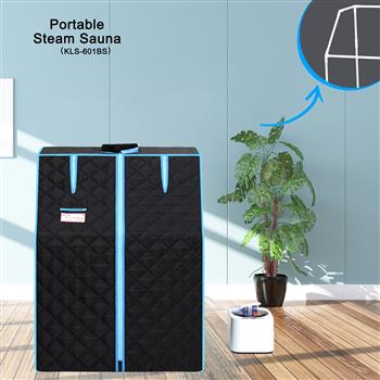 Portable Half body Black Steam Sauna Tent for Personal Relaxation, Detox and Therapy at home.PVC Pipe Connector Easy to Install.Fast heating with FCC Certification