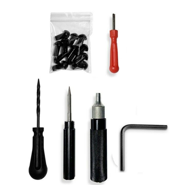 17pcs Outer Tire Puncture Repair Kit Mushroom Plug Tool Motorcycle Scooter Ebike