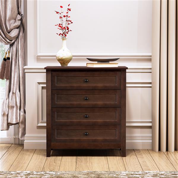 Solid Wood spray-painted drawer dresser bar,buffet tableware cabinet lockers buffet server console table lockers, retro round handle, applicable to the dining room, living room,kitchen corridor,auburn