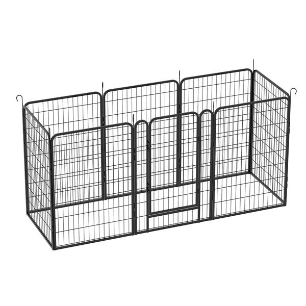 8 Panels Heavy Duty Metal Playpen with door,39.37"H Dog Fence Pet Exercise Pen for Outdoor, Indoor