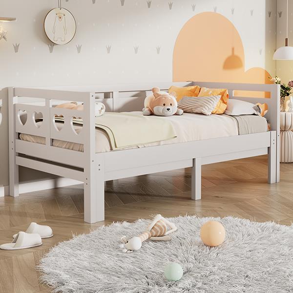 Twin Extending Daybed with Trundle, Wooden Daybed, White