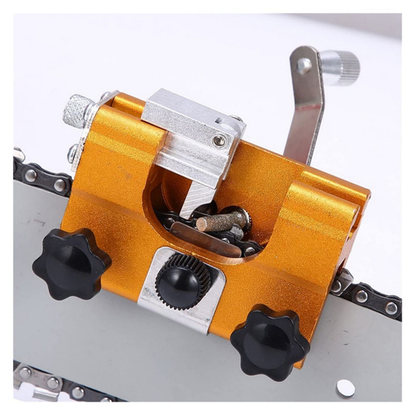 1pc Chain saw sharpener, chain saw sharpener, portable hand crank chain saw sharpener, suitable for all types of chain saws