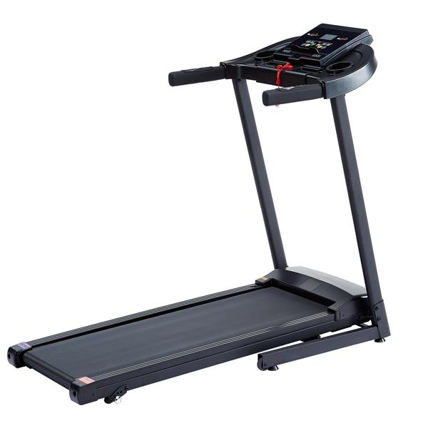 Treadmills - 2.5 HP hydraulic folding removable treadmill with 3-speed incline adjustment, 12 preset programs, 3 countdown modes, heart rate, bluetooth and more, suitable for home and gym use