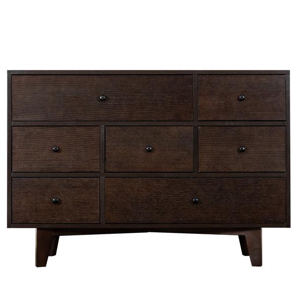 Solid Wood spray-painted drawer dresser bar,buffet tableware cabinet lockers buffet server console table lockers, retro round handle, applicable to the dining room, living room,kitchen corridor auburn