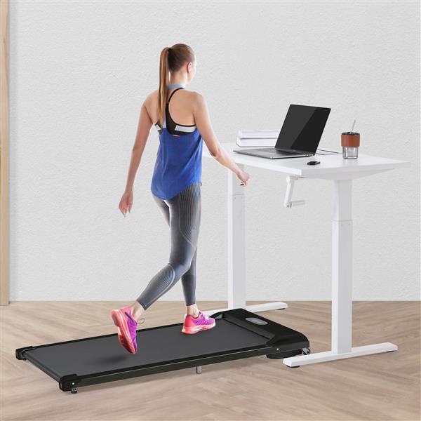 2 in 1 Under Desk Electric Treadmill 2.5HP, Remote Control, Display, Walking Jogging Running Machine Fitness Equipment for Home Gym Office